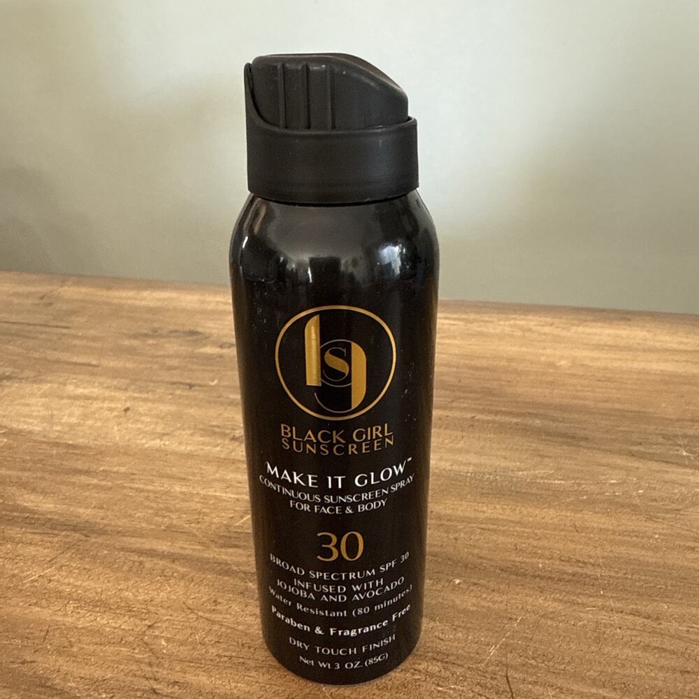 Black Girl Make It Glow 3oz Sunscreen Spray SPF 30 Exp 06/26 NEW Fast Shipping